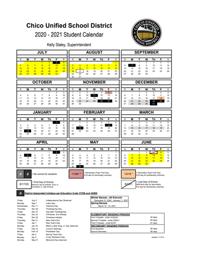 Marsh Jr. High School - CUSD Academic Calendar